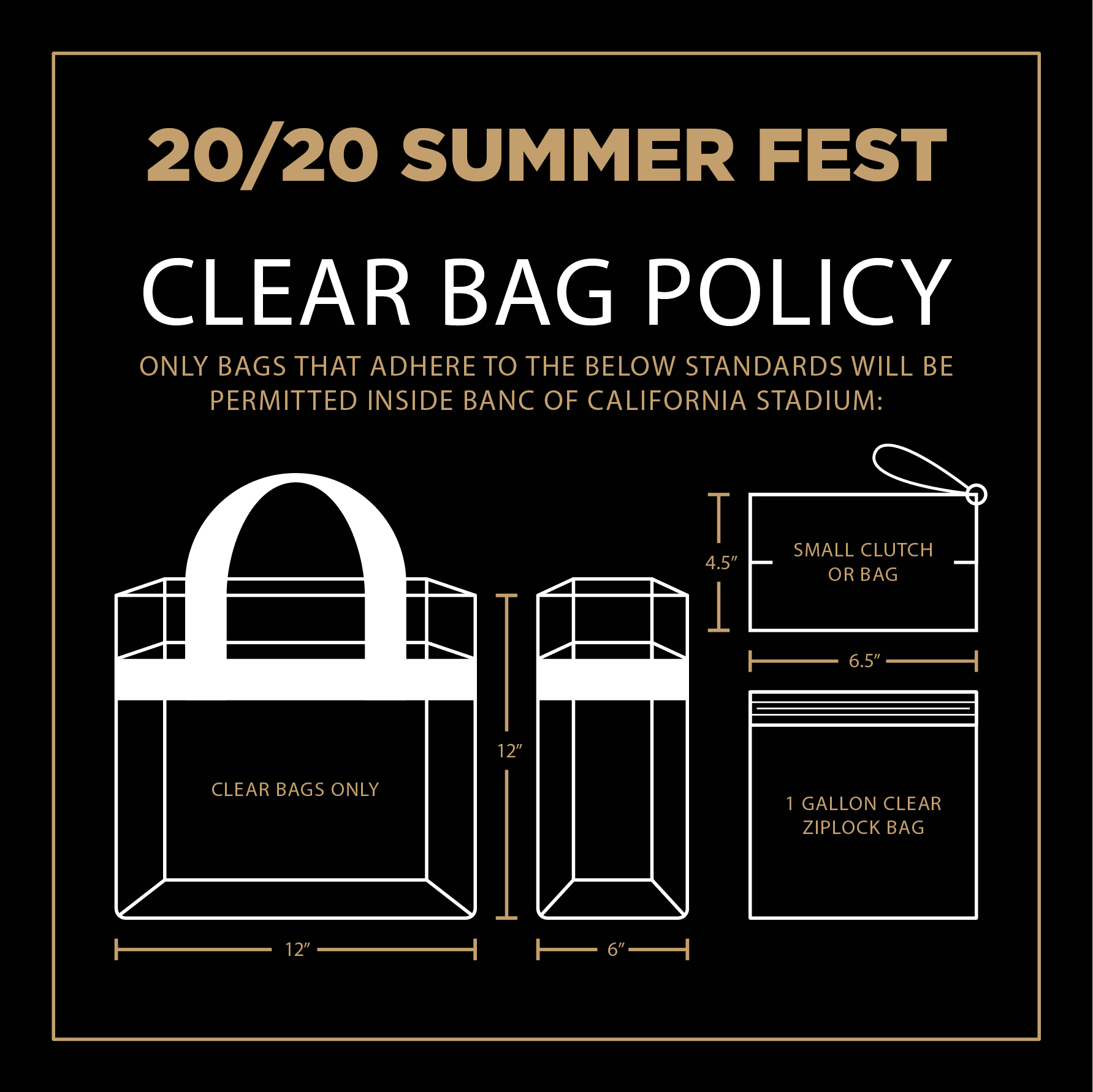 20/20 Summer Fest Clear Bag Policy